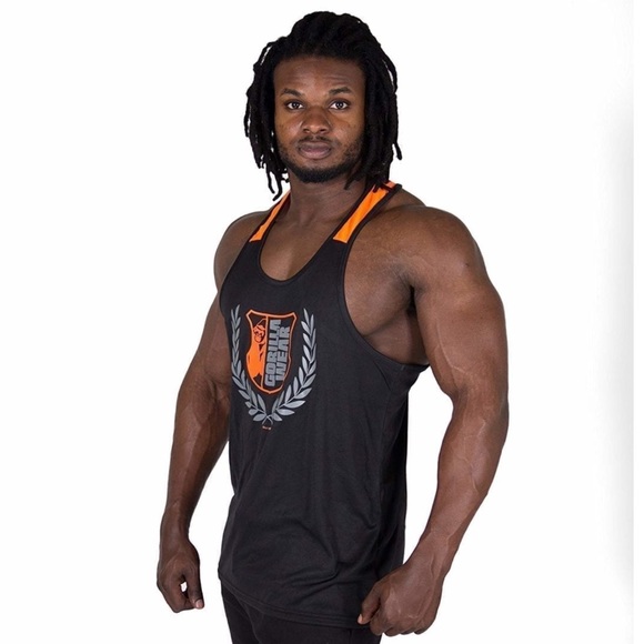 Gorilla Wear - Lexington Tank Top Stringer - Black/Orange - XL - Picture 5 of 5